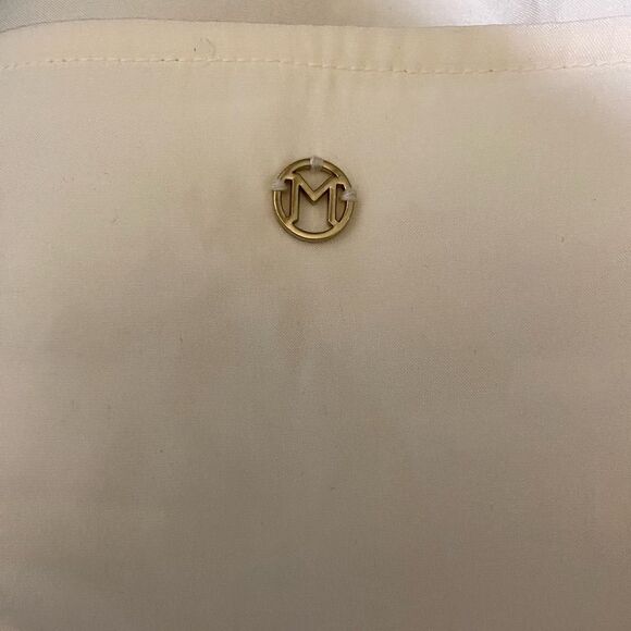 Marie Oliver Hudson Silk Champagne Fringe Poncho Top SZ Medium Western Quiet Lux - Picture 13 of 13